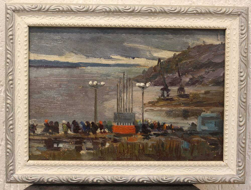 Картина бирского художника Бориса Лялина На реке
