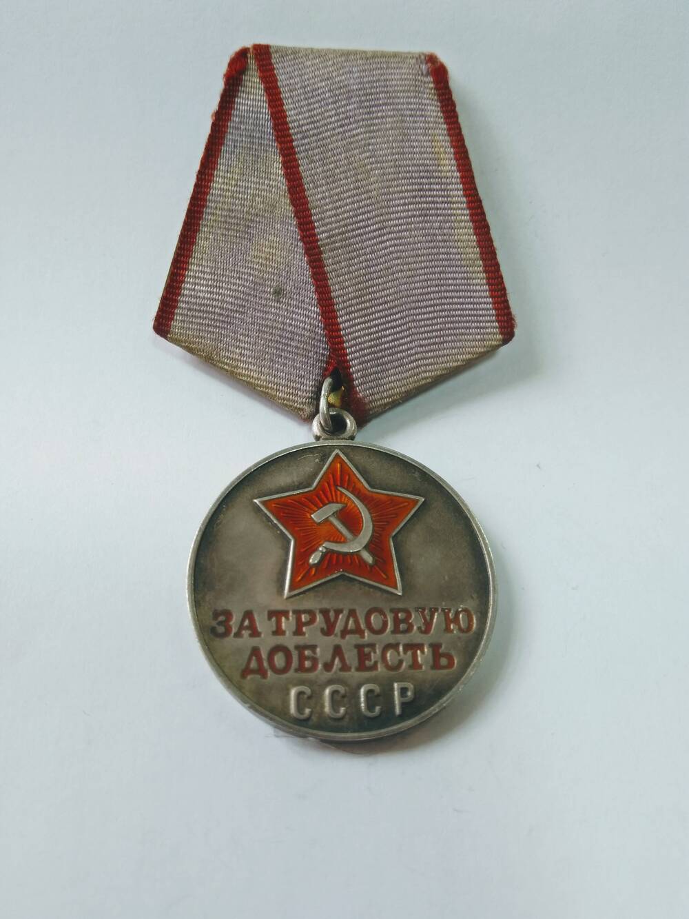 Медаль За трудовую доблесть -  одна из первых медалей, учрежденных в СССР