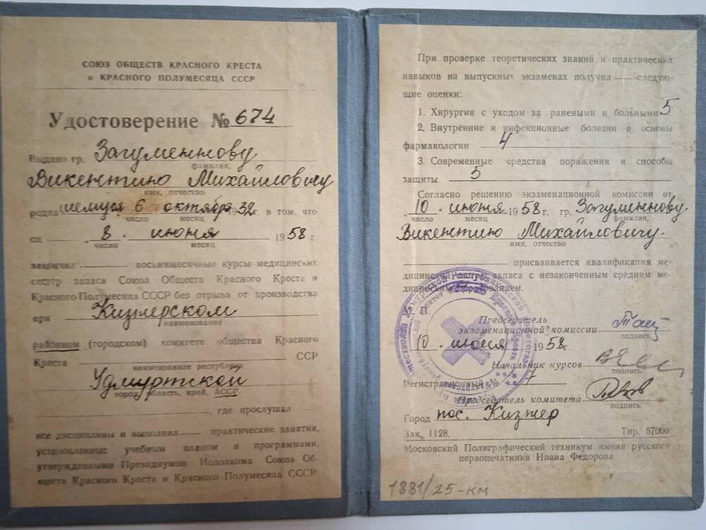Удостоверение Загуменнова В.М.