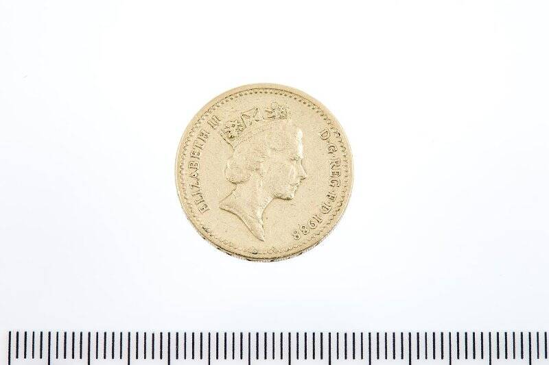 Монета разменная. 1 фунт. Великобритания. Великобритания