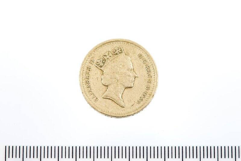 Монета разменная. 1 фунт. Великобритания. Великобритания