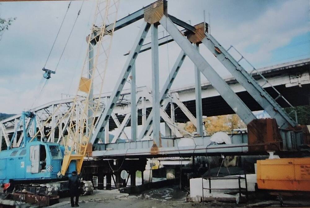 Фотография Строительство 2-го  ЖД моста в Хосте 