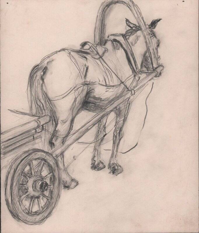 Рисунок «Запряженная лошадь»