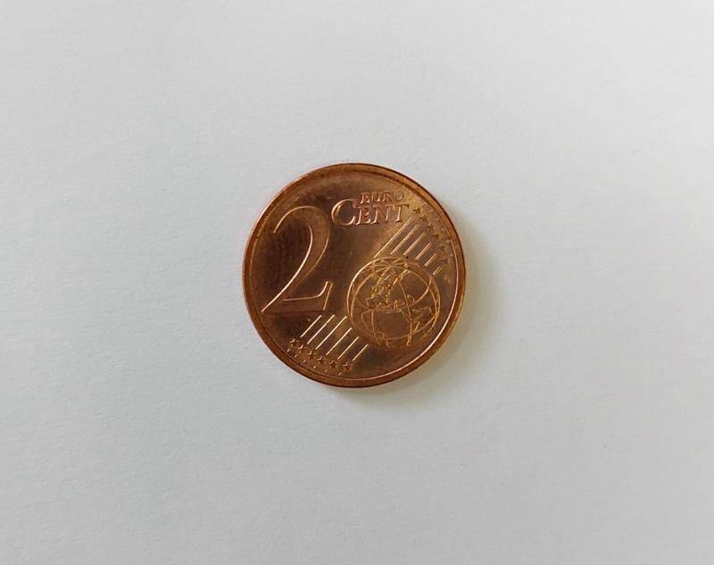 Монета 2 цента.