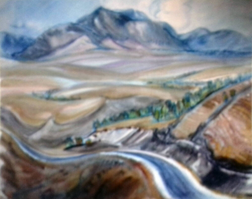 Картина Тува. Путь через долину