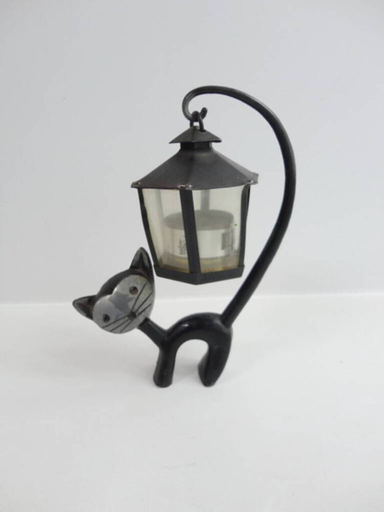 Сувенир термометр «Кот с фонарем»
