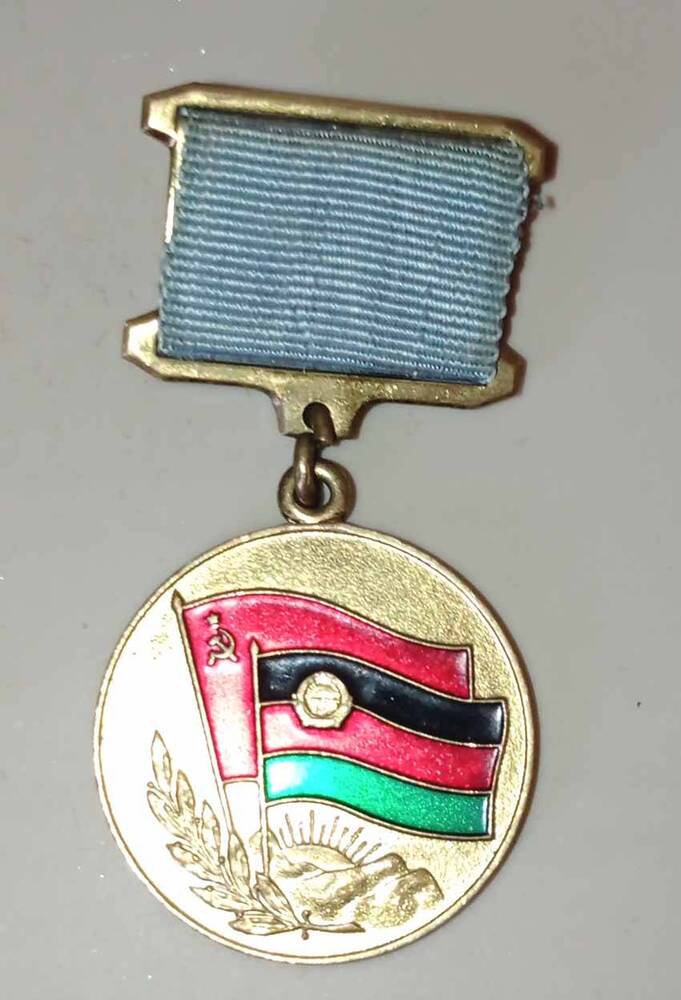 	Медаль «оину-интернационалисту от бладарного  афганского народа» Демократической республики Афганистан.