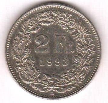Монета 2 франка. Франция.