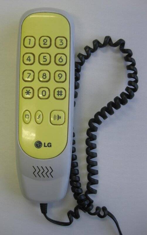 Телефонный аппарат «LG» проводной настенный. Трубка телефонная.