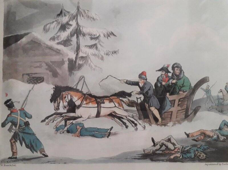 Картина. «Наполеон убегает из России»