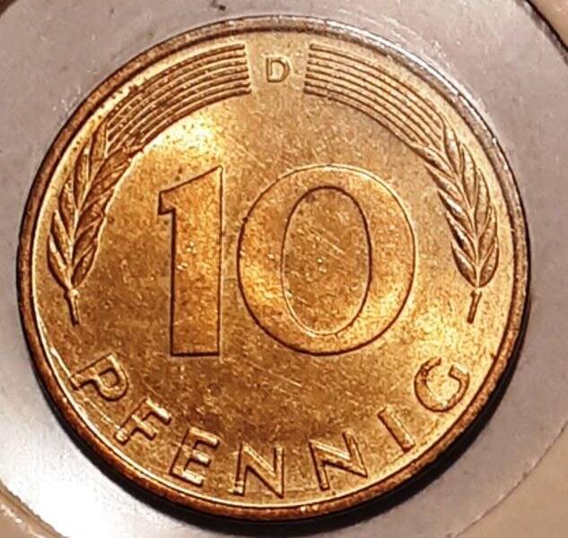 Монета. 10 пфеннигов