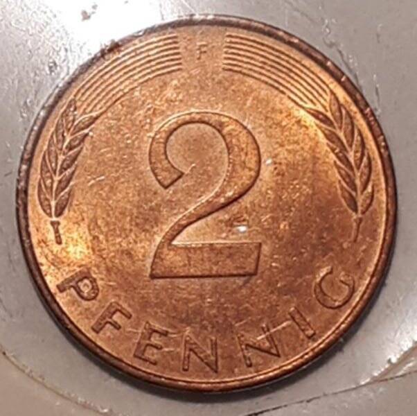 Монета. 2 пфеннига