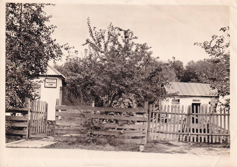 Фото ч/б видовое. Гидрологическая станция. 1960-е годы.