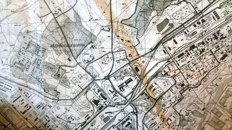 Карта. Карта-план (аэросъемка) города Грозного. Декабрь 1995 года.