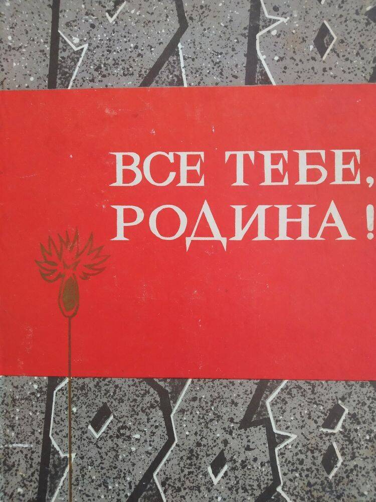 Книга «Все тебе Родина» страницы истории кубанского комсомола.