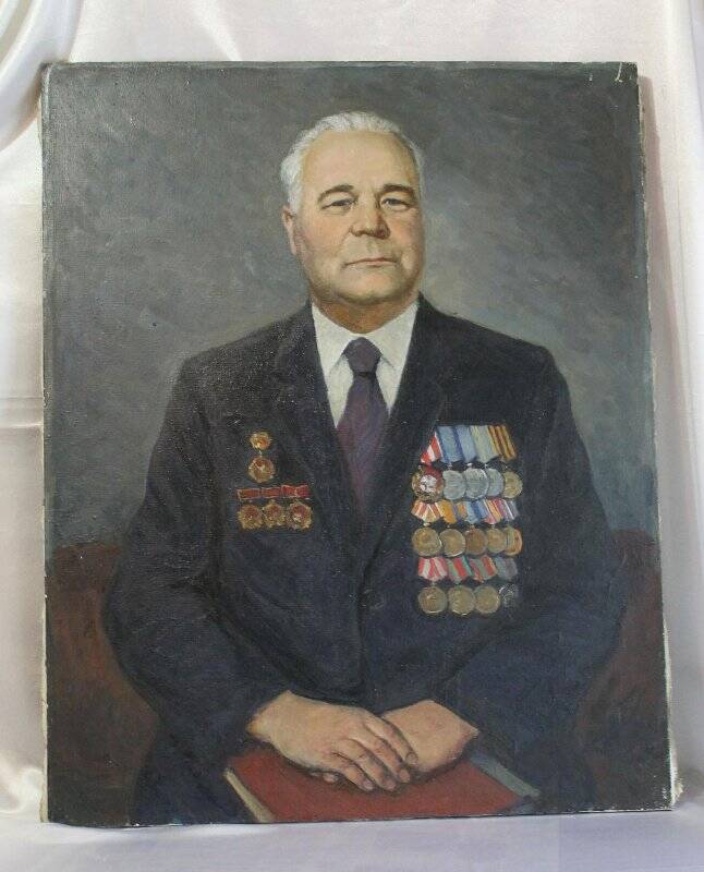 Портрет Кузьмина Павла Георгиевича, участник парада победы.
