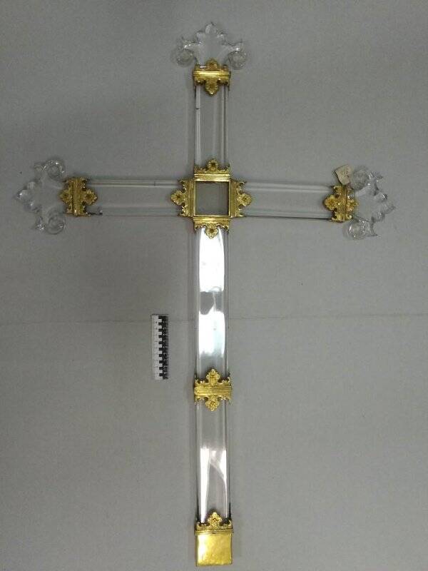 Крест хрустальный разборный с металлическими скрепами