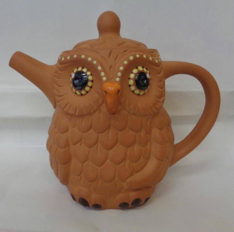 Чайник керамический в виде совы с крышкой