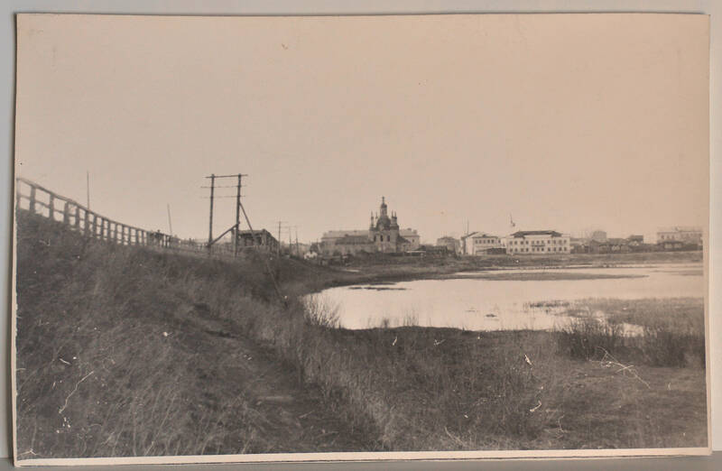 Фото. Панорама южной части Шадринска (со стороны дамбы).