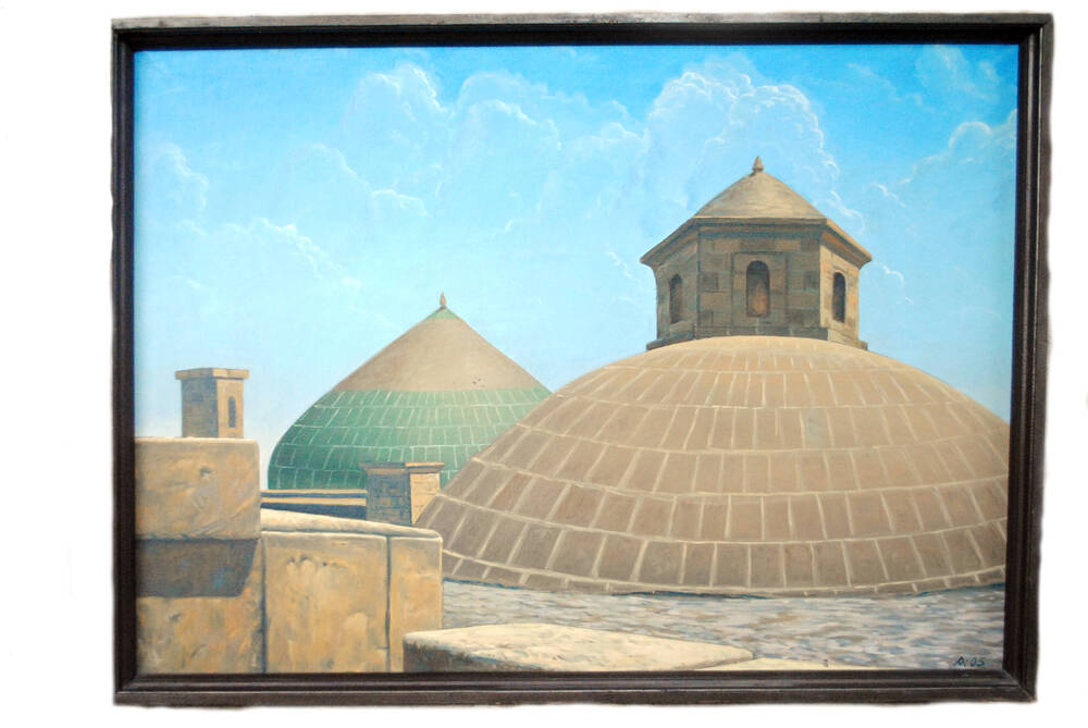 Картина Кырхляр-мечеть в Дербенте