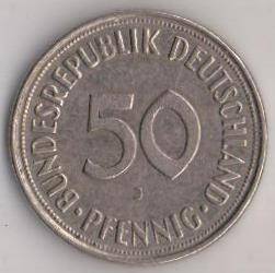 Монета Германской Демократической Республики 50 пфенниг