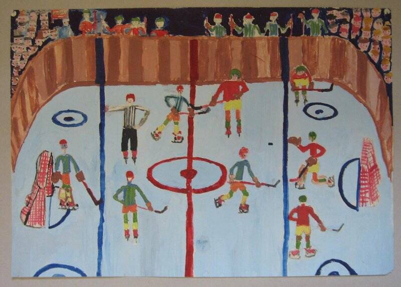 Хоккей. Детский рисунок
