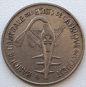 Монета 100 франков 1969 года