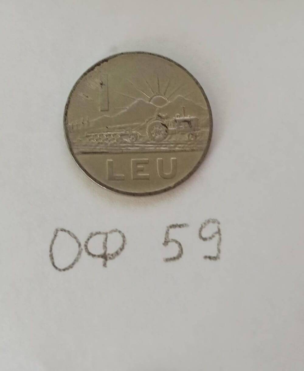 Монета 1 леу 1963 года