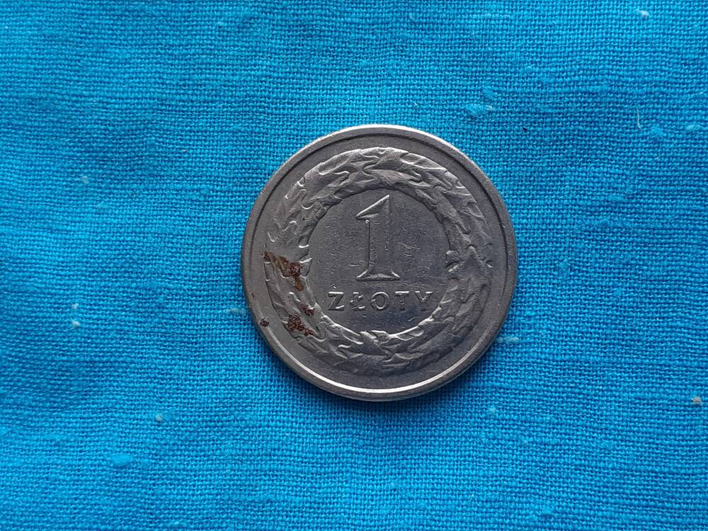 Монета 1 ZLOTY 1995 г. Польша