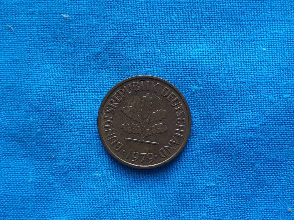 Монета 5 PFENNIG 1979 г. Германия