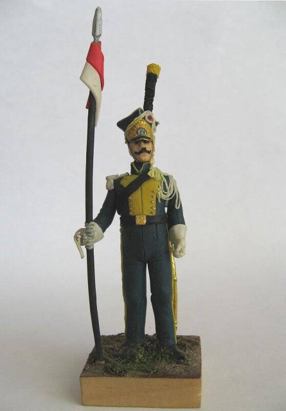 Скульптура миниатюрная. Улан 8-го польского французского полка шевалежоров 1812 г.