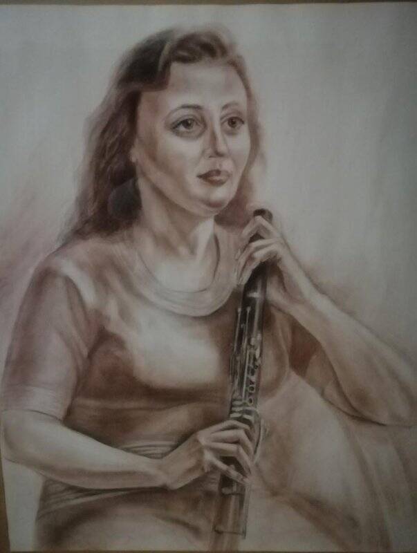 Картина «Портрет музыканта Е.Арслановой».