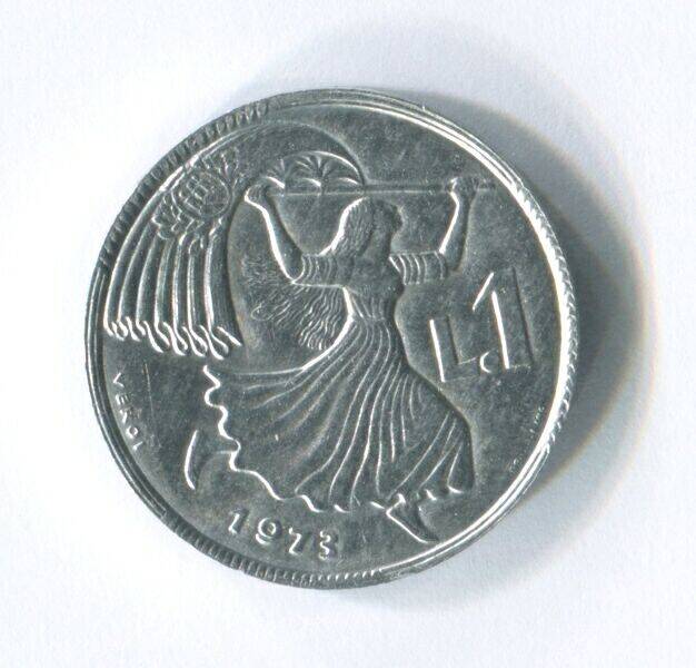 Монета 1 лира