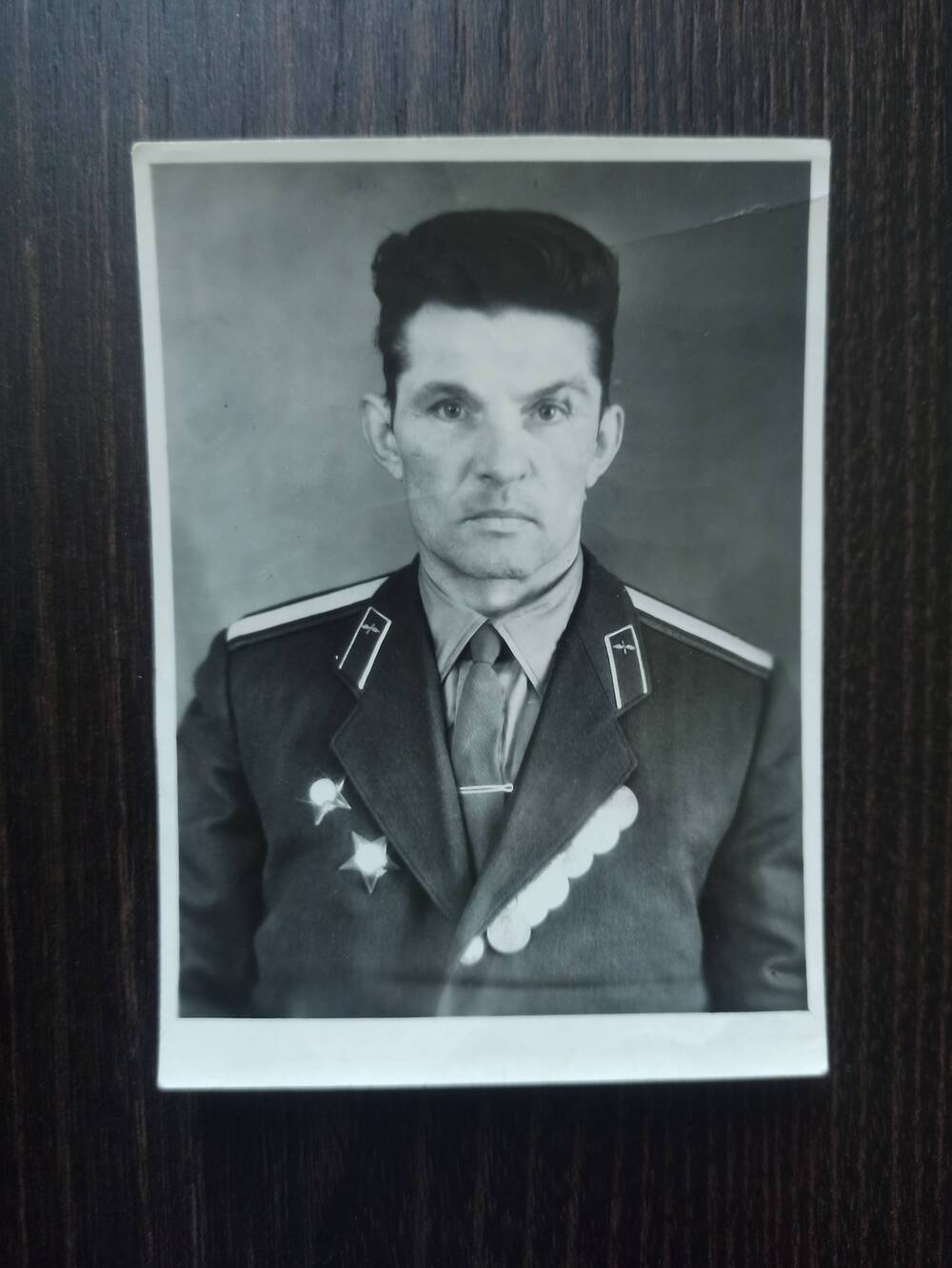 Фото подгрудное. Плешнев Александр Егорович – ветеран ВОВ, снимок от 29.01.1966г.