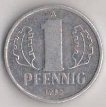 Монета  1 пфенниг