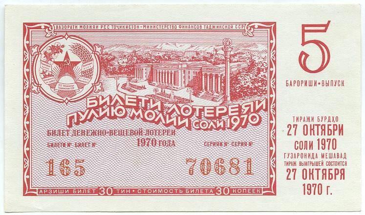 Билеты денежно-вещевой лотереи. Таджикская ССР. Лотерея Таджикистан. Картинки денежно вещевой лотереи билетов.