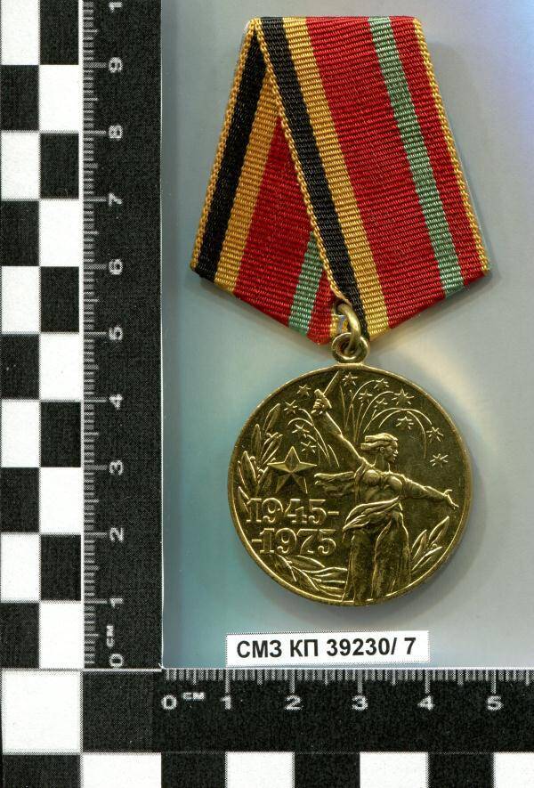 Медаль юбилейная  Тридцать лет победы в Великой Отечественной войне 1941-1945 гг. Участнику войны И.Д. Шведова.