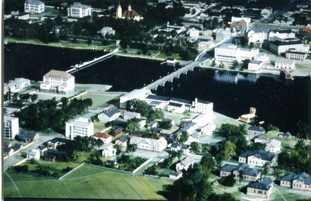 Фотография цветная. Sortavalan malli. Kymölä (Макет г. Сортавала. Район Кюмёля). Республика Финляндия, 1990-е гг.