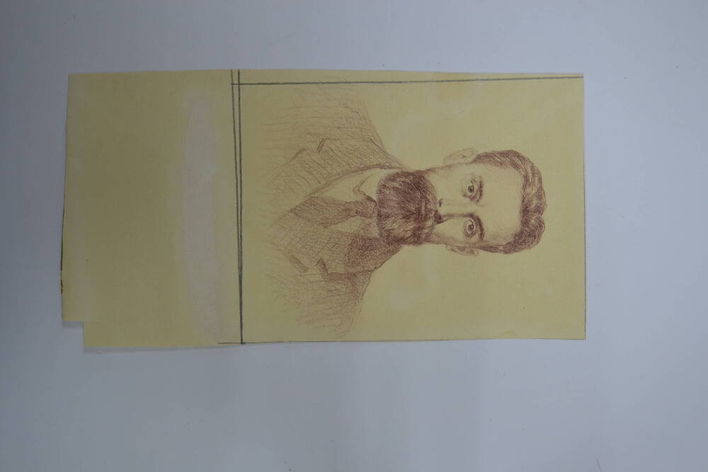 Рисунок. А.В. Скопинов. Портрет Н.В. Шумилова, курганского революционера.