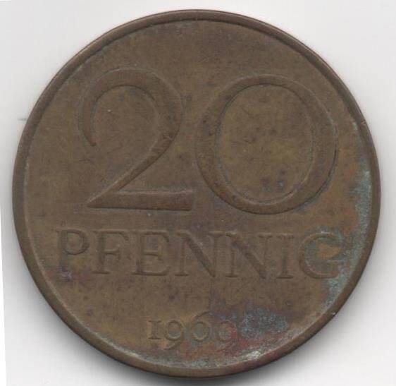 Монета. 20 PFENNIG. Германия.