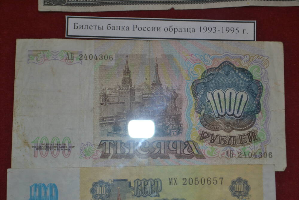 Банкнота достоинством 1000 рублей 1995 г.
