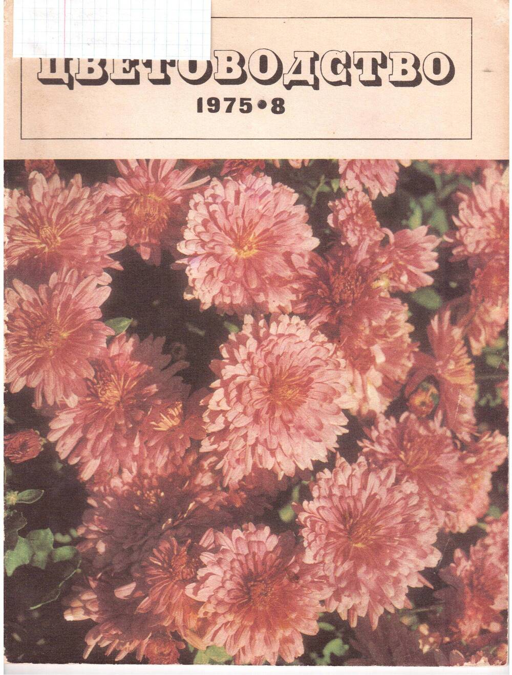 Журнал «Цветоводство» №8, август-1975г.