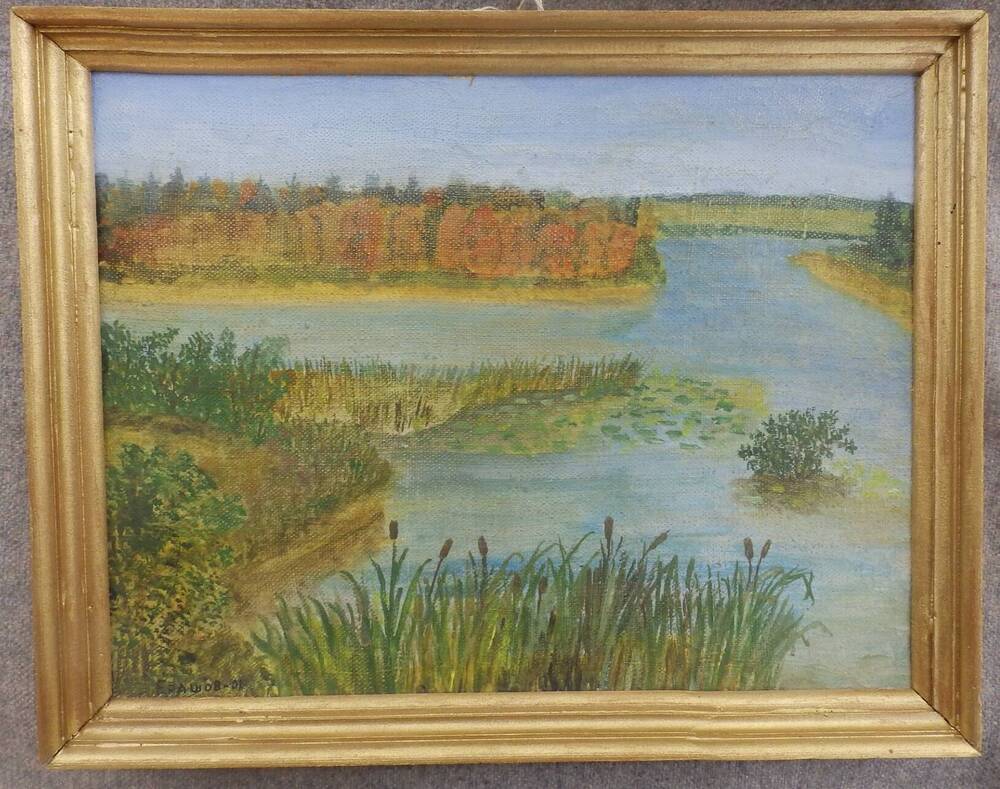 Картина Озеро В.А. Ерашов. 2001 год.
Холст масло