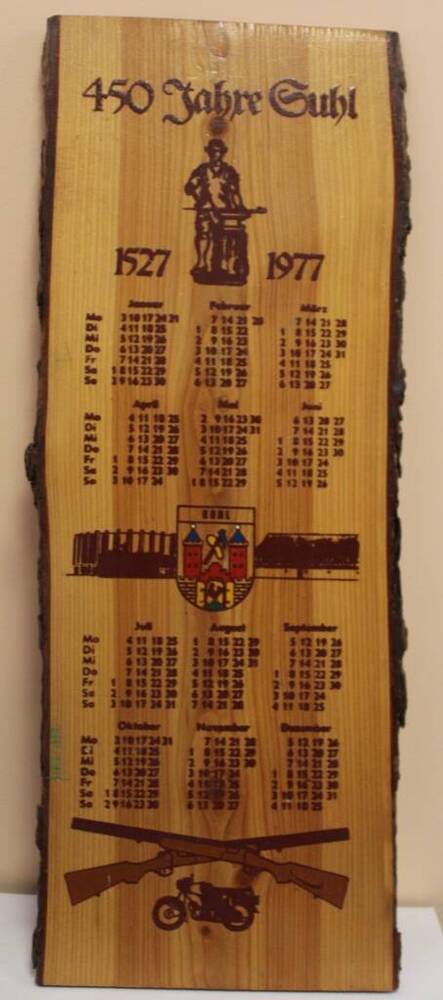 Сувенирный календарь в честь 450-летия округа Зуль ГДР