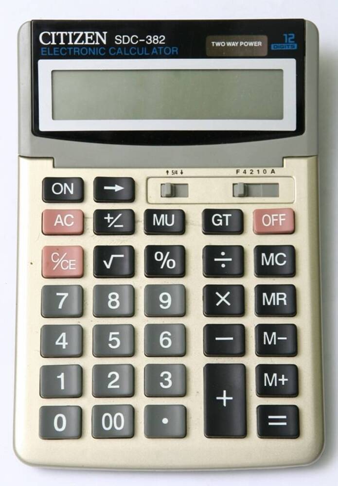 Калькулятор CITIZEN SDC-382.