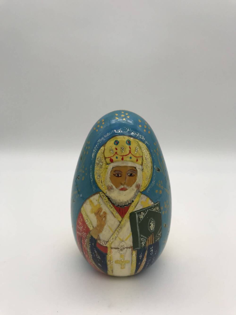 Яйцо пасхальное деревянное с росписью