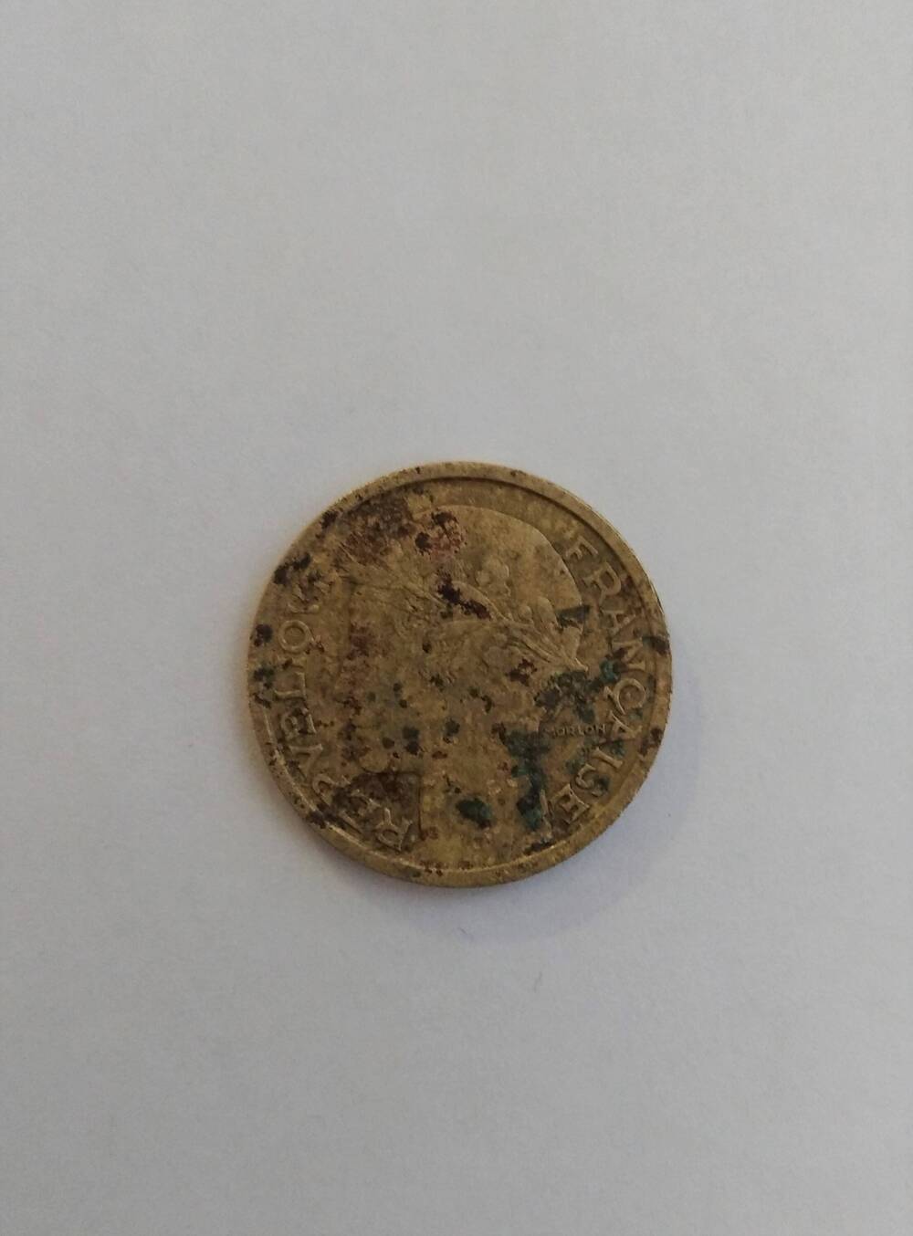 Монета 1 франк. Франция, 1938 год.