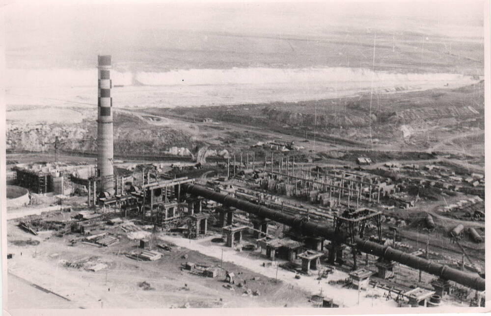 Фото. Панорама цемзавода с высоты птичьего полета, 1960-70гг.