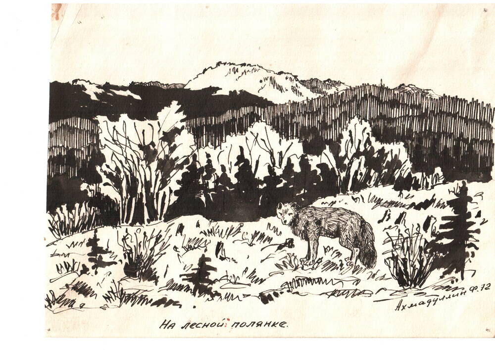 Живопись. На лесной полянке, Ахмадулин Ф., 72