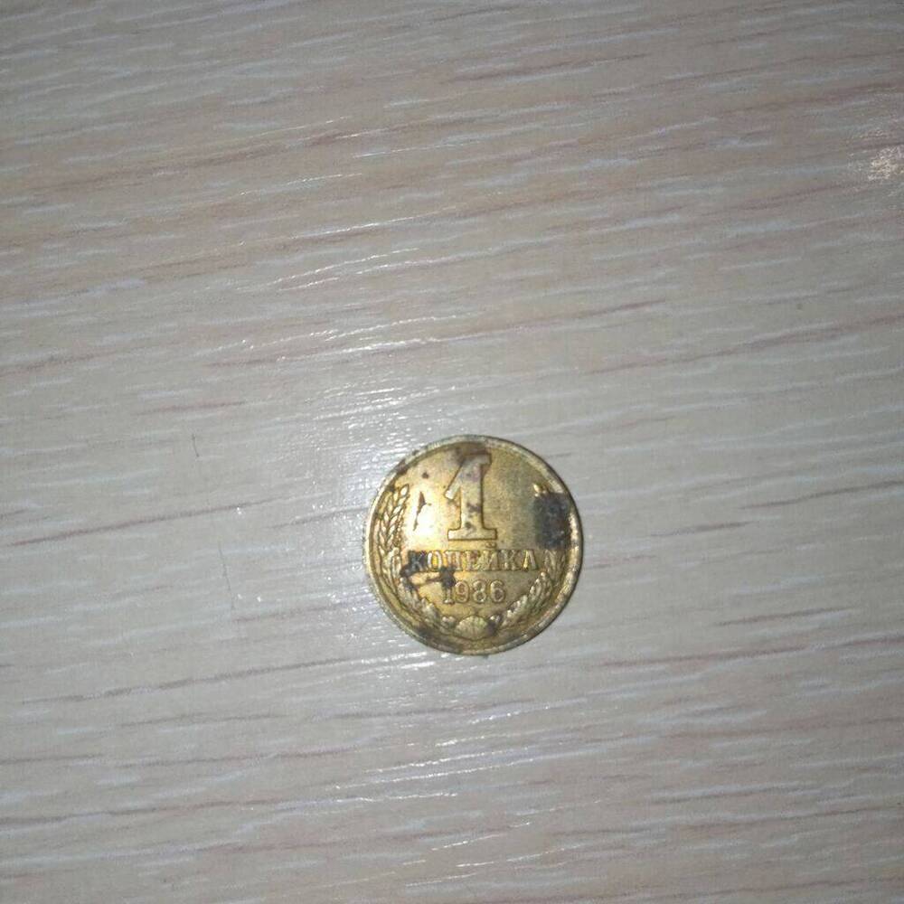 Монета  1 копейка 